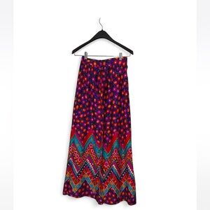 Vintage 60/70s Alex Colman Vibrant Floral Multicolor Maxi Skirt